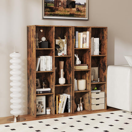 Dreamade Floor Standing Open Bookshelf w/Storage Shelves