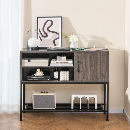 Dreamade Buffet Cabinet with Power Outlets & USB Ports, Wood Coffee Bar Cabinet