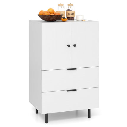 Dreamade 2-Door Narrow Storage Sideboard Buffet Cabinet with Drawers
