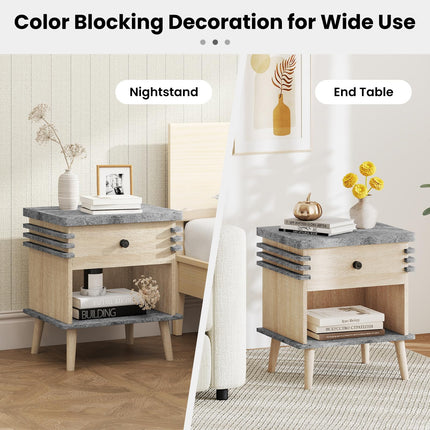 Dreamade Modern Nightstand Set of 1/2