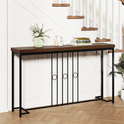 Dreamade 55" Narrow Entryway Table with H-Shaped Base & Spacious Tabletop