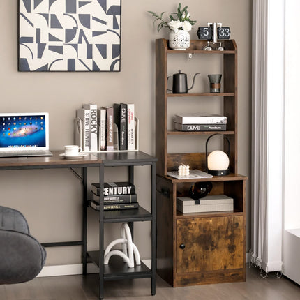 Dreamade Nightstand with Charging Station - 55" Tall Bedside Table