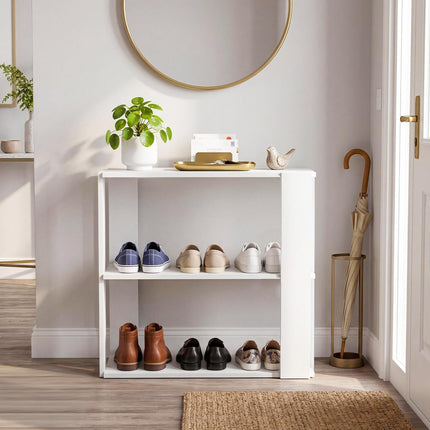 Dreamade 3-Tier Stackable Shoe Organizer with Anti-Tipping Device (1/2)