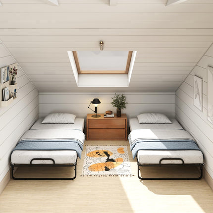 Dreamade Twin Folding Bed with 5 Inch Mattress