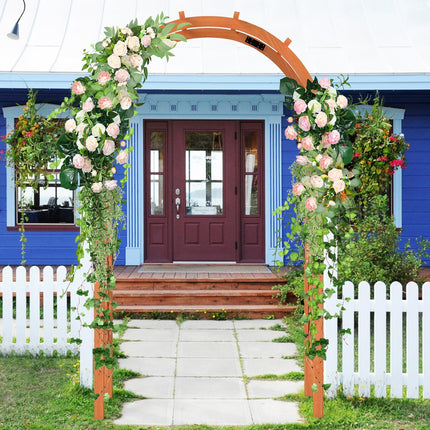 Dreamade 7.7FT Wooden Garden Arbor Trellis