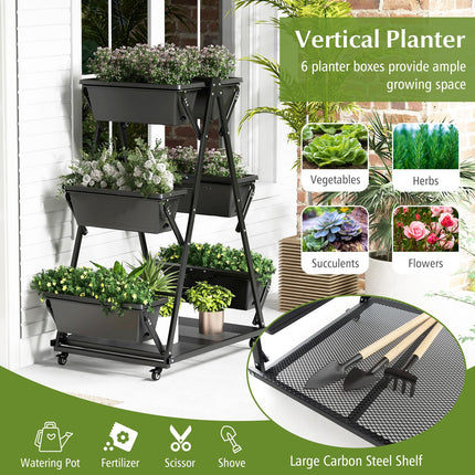 Dreamade 6-Tier Rolling Raised Garden Bed