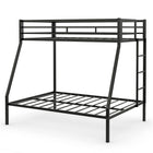 Dreamade Metal Bunk Bed, Twin Over Full Size Bed w/ Removable Ladder & Steel Slats Support