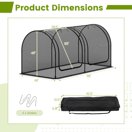 Dreamade 98” x 48” x 48” Tunnel Crop Cage