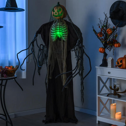 DREAMADE 5.7 FT Halloween Standing Animatronics Pumpkin Man with Green Ribs