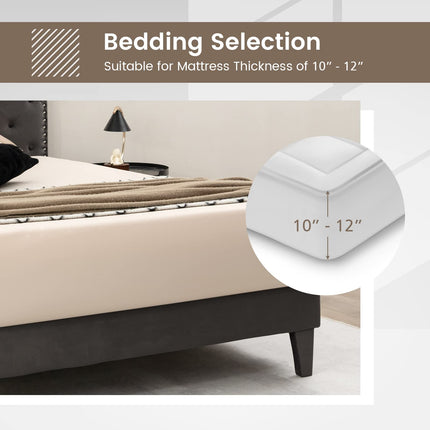 Dreamade Upholstered Full Size Bed Frame