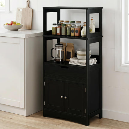 Dreamade Bathroom Storage Cabinet with Open Shelves