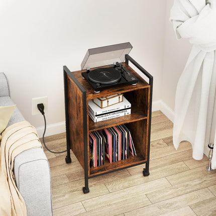 Dreamade Record Player Stand with Charging Station