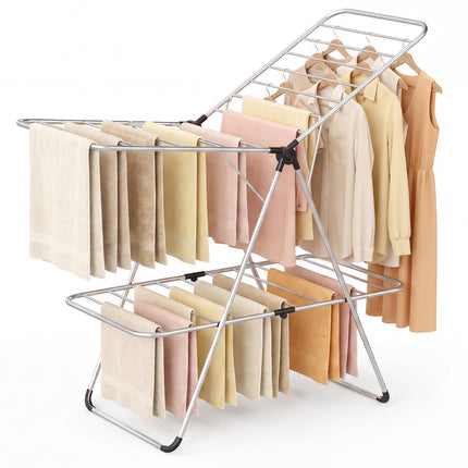 Dreamade Foldable Clothes Drying Rack for Indoor and Outdoor Use