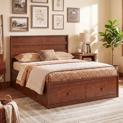 Dreamade Bed Frame with Storage Drawers