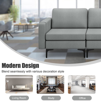 Dreamade 3 Seat Sectional Sofa Couch, 94.5" L Modular Sleeper