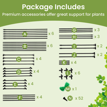 Dreamade Outdoor Grape Vine Trellis for Climbing Plants 79" x 59" x 78" Large Garden Arch