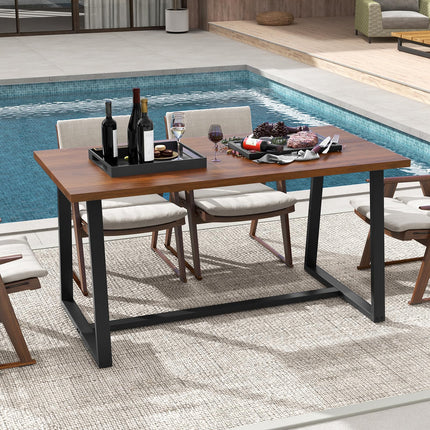 Dreamade 63" Large Dining Table for 4-6