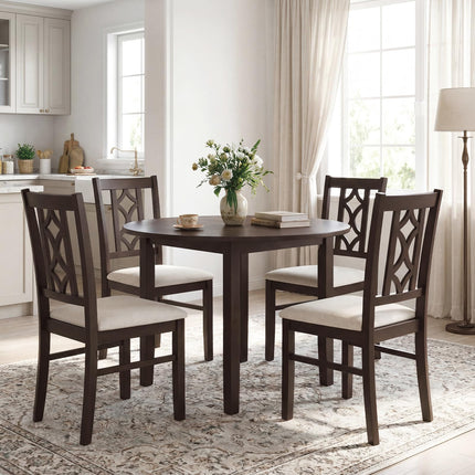 Dreamade Dining Chairs Set of 2/4 Rubber Wood Dining Room Chairs