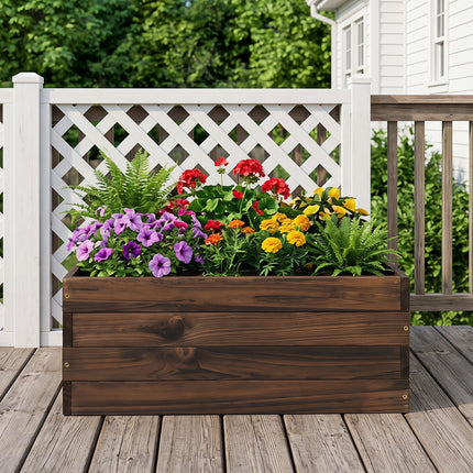 Dreamade 23" x 23" Square Wooden Raised Garden Bed (1/2)