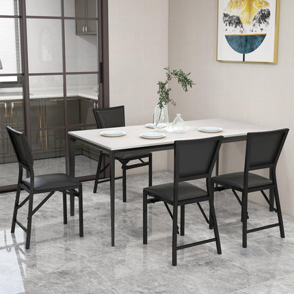 Metal Folding Chair Dining Chairs Home Restaurant Furniture - Dreamade