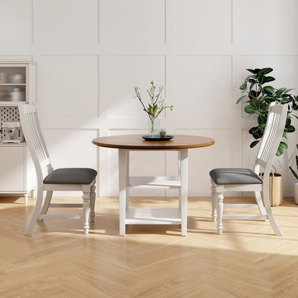 Dreamade Wood Dining Chairs Set of 2/4 Farmhouse Kitchen Chairs with Solid Wood Frame, Max Load 355 Lbs