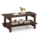 Dreamade 2-Tier Coffee Table with Storage Shelf