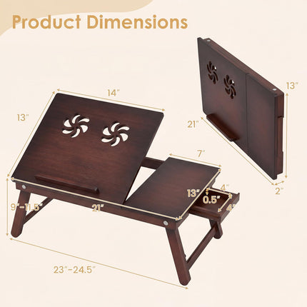 Dreamade Bamboo Laptop Desk for Bed