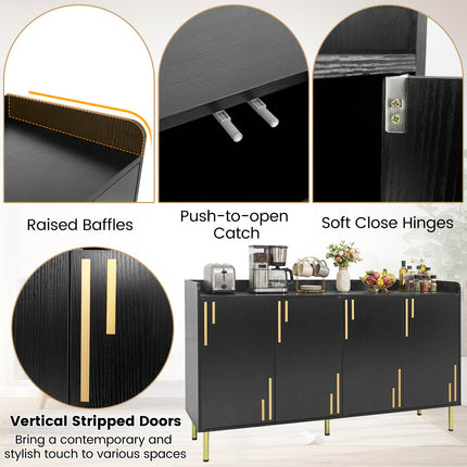 Dreamade 55" Modern Buffet Cabinet with 4 Doors