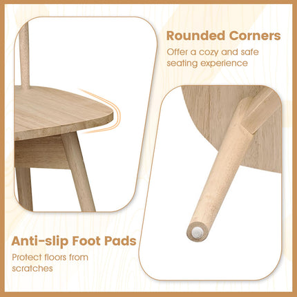 Dreamade Windsor Mid Century Rubber Wood Kitchen Chairs with Swivel Seat & Spindle Back (2/4)
