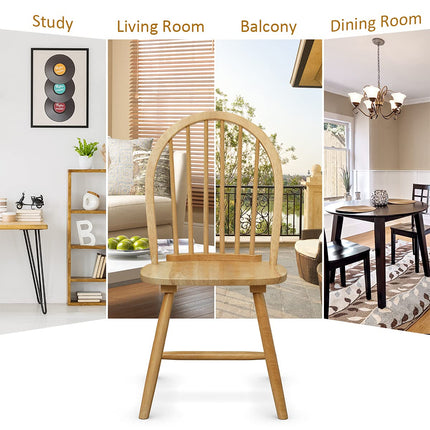 Dreamade Wood Dining Chairs, French Country Armless Spindle Back Dining Chairs