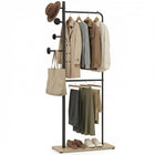 Dreamade Double Rods Clothes Hanging Rack for Entryway