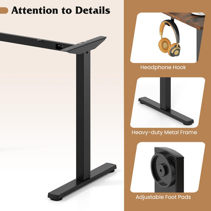 Dreamade Electric Standing Desk Frame Height Adjustable Table