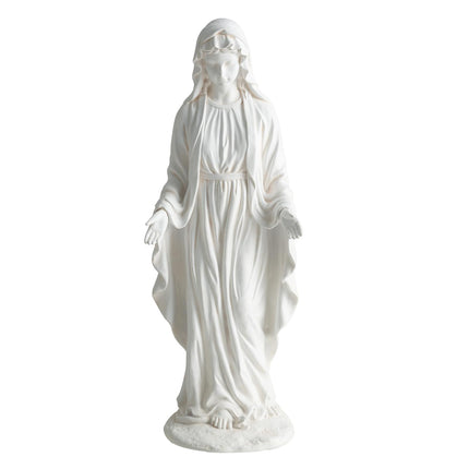 Dreamade Virgin Mary Garden Statue 29.5" | Blessed Mother Outdoor Religious Statue with Serpent