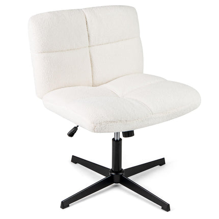 Dreamade Criss Cross Chair No Wheels, Armless Cross Legged Office Desk Chair