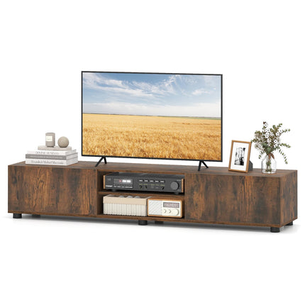 Dreamade TV Stand for 55-70 Inch TV Modern Entertainment Center w/ 3 Open Shelves