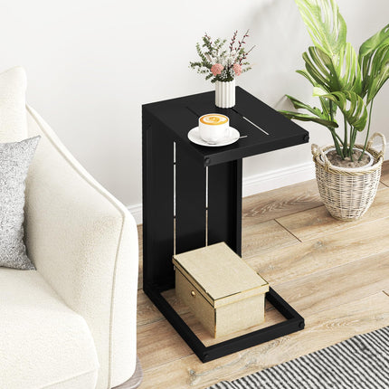 Dreamade C-Shaped End Table with Adjustable Foot Pads