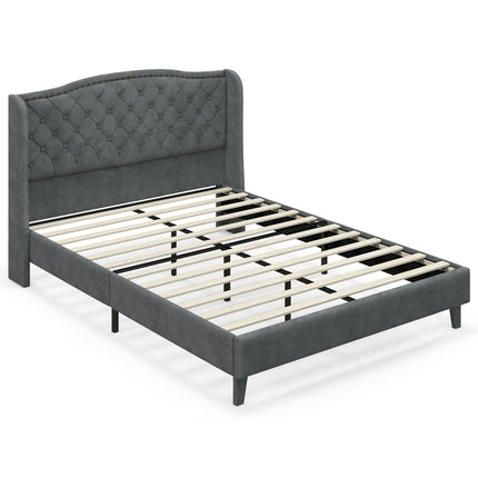 Dreamade Queen/Full Size Velvet Upholstered Bed Frame