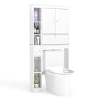 Dreamade White Over The Toilet Storage Cabinet Freestanding Bathroom Organizer