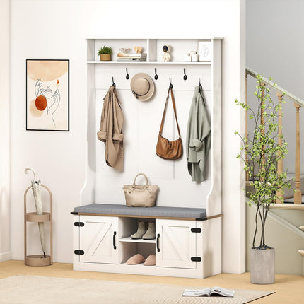 Dreamade 4-in-1 Hall Tree with Bench and Shoe Storage 68.5" Tall Coat Rack