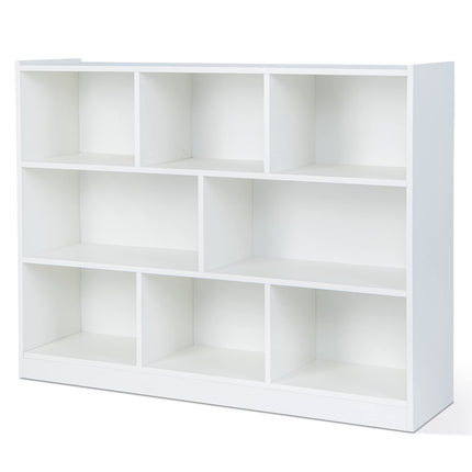 8 Cube Bookcase, Freestanding 3-Tier Open Bookshelf - Dreamade
