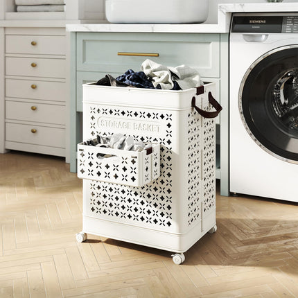 Dreamade 75L Collapsible Laundry Basket with Wheels