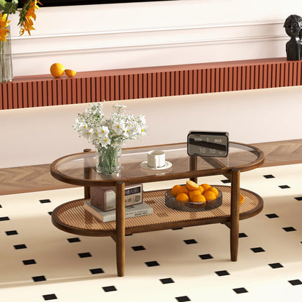 Boho Rattan Coffee Table - Dreamade