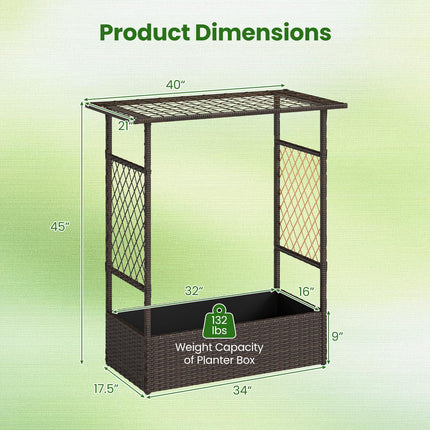 Dreamade Raised Garden Bed with Trellis & Hanging Roof