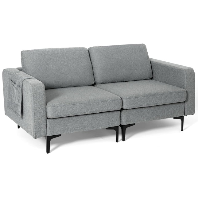 Dreamade 2-Seat Sofa Couch, 66" L Modern Loveseat