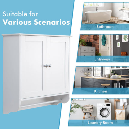 Bathroom Cabinet Wall Mounted - Over The Toilet Medicine Cabinet with Double Doors - Dreamade