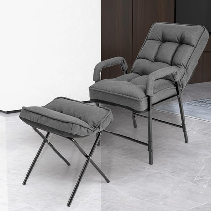 Dreamade Modern Accent Chair with Ottoman