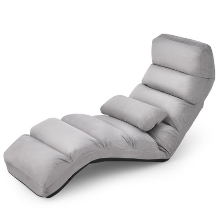 Folding Lazy Sofa Chair Stylish Sofa Couch Beds Lounge Chair W/Pillow