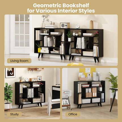 Dreamade 3 Tier Geometric Bookshelf