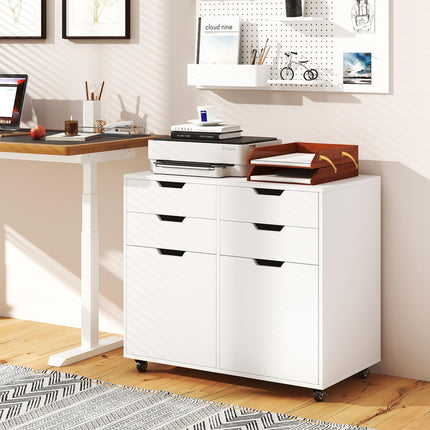 Dreamade Rolling Printer Stand with 2 Lockable Wheels
