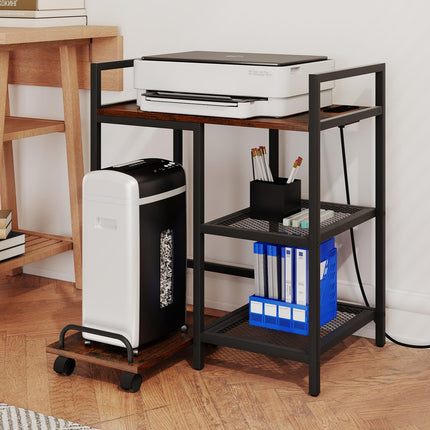Dreamade 3-Tier Printer Stand with Charging Station
